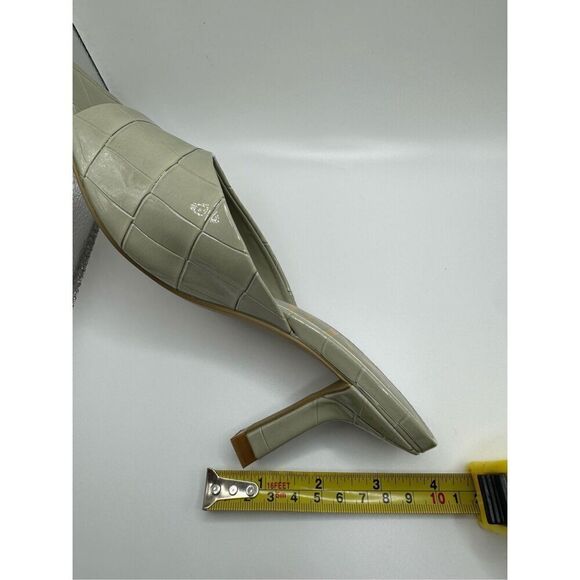 ZARA Women’s Faux Crocodile Animal Print Heel Mules Sage Green Sz EU 36/ US 6 - Picture 6 of 6